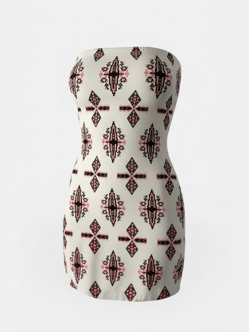 Charlotte Russe Strapless Aztec Print Bodycon Mini Dress NWT Size L